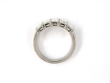 902075 - SOLD - Platinum GIA Emerald Cut Diamond 5 Stone Wedding-Band Ring