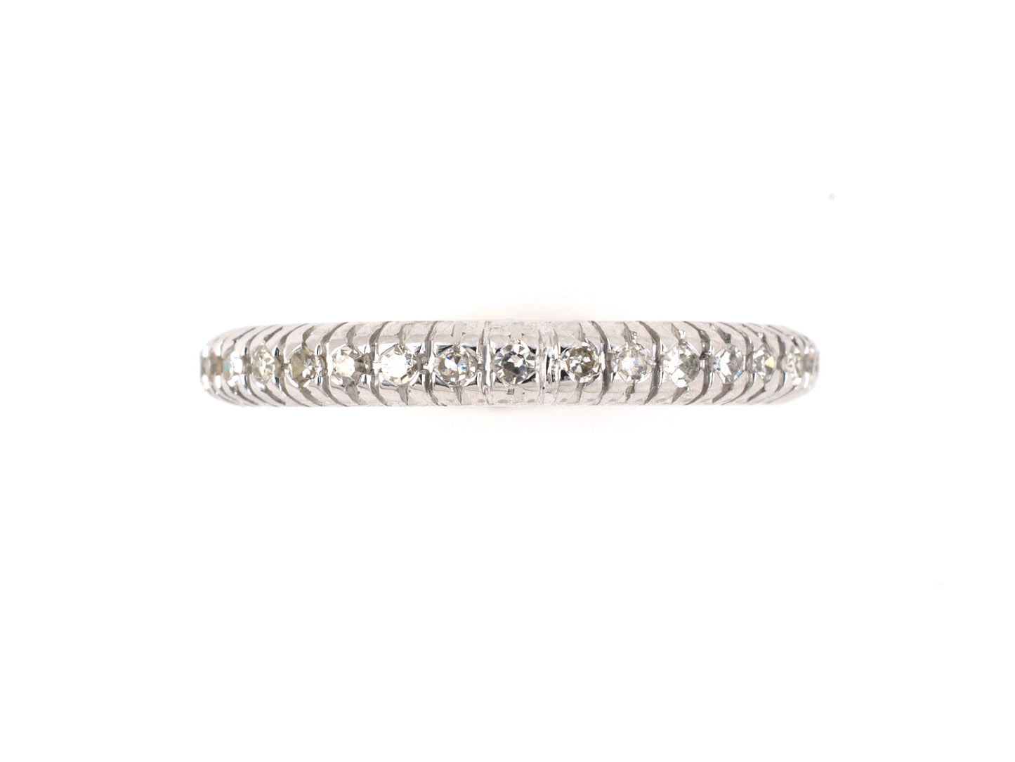902087 - Circa 1950s French Gold Diamond Eternity Ring