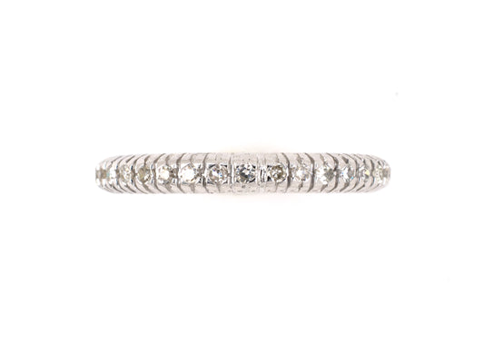 902087 - Circa 1950s French Gold Diamond Eternity Ring