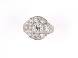 902123 - Circa 1940 Platinum Diamond Cluster Cocktail Ring