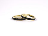 902138 - Gold Black Enamel Wedding-Band Guard Ring