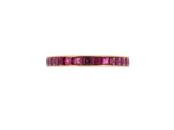 902161 - Gold Ruby Channel Set Eternity Ring