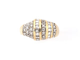 91660 - Gold Diamond Pave Princess Ring