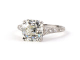 91726 - Edwardian Platinum GIA Asscher Cut Diamond Engagement Ring