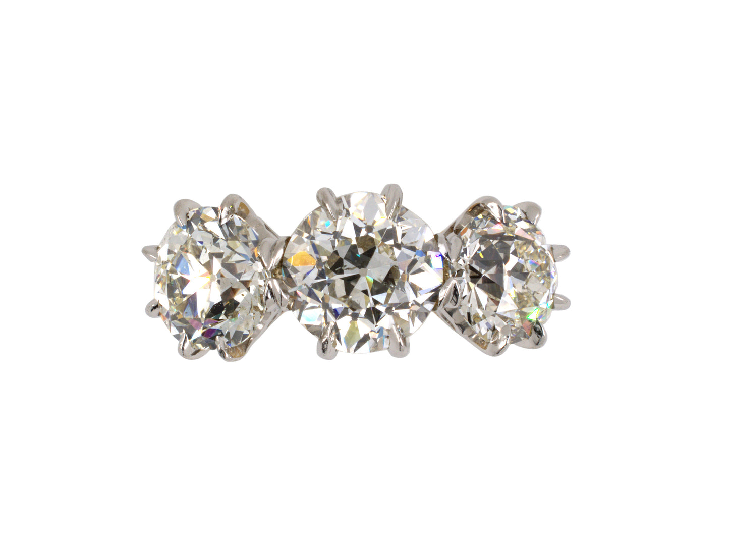 91966 - Platinum Gold Diamond Filigree Ring