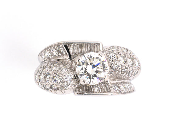 92332 - Circa 1960 Platinum Diamond Cocktail Ring