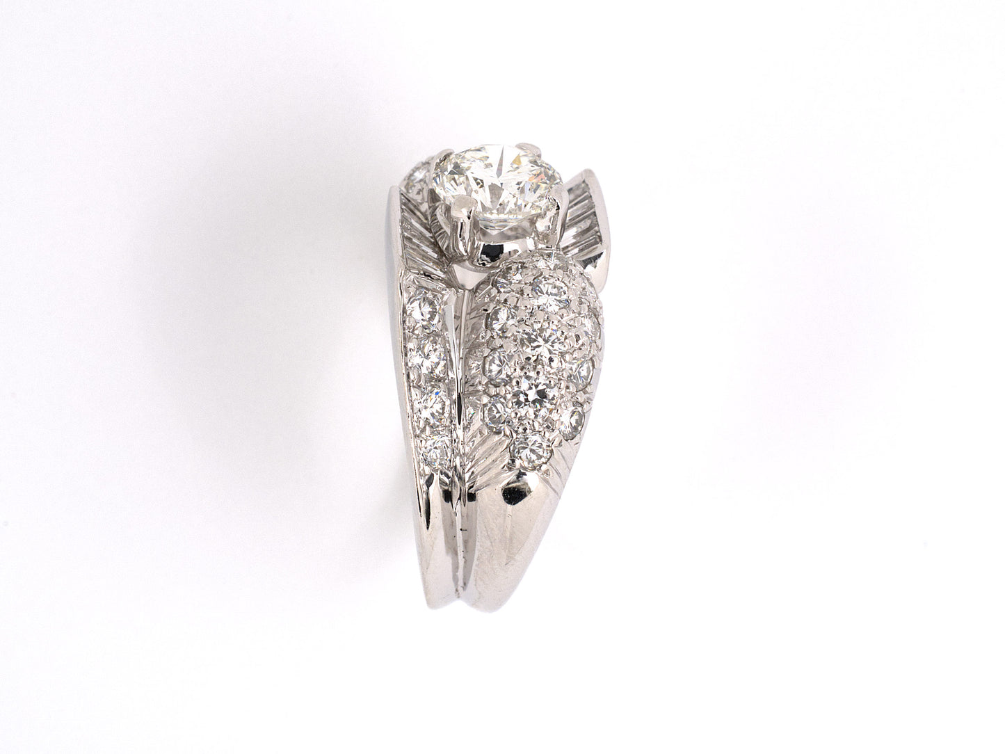 92332 - Circa 1960 Platinum Diamond Cocktail Ring