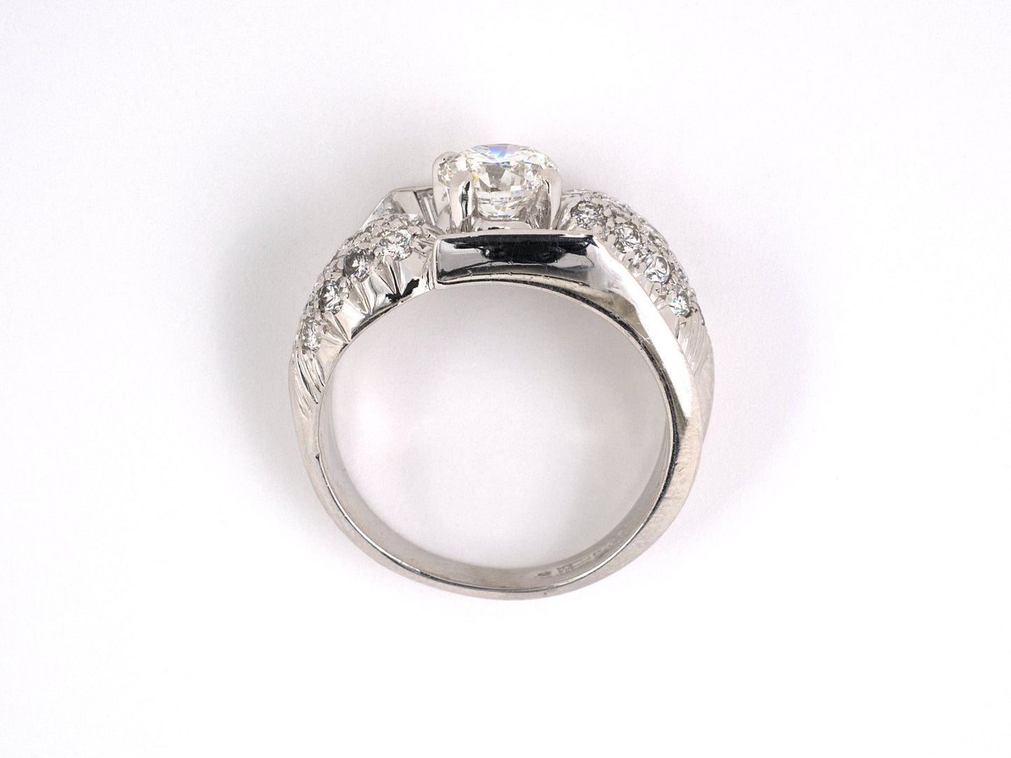 92332 - Circa 1960 Platinum Diamond Cocktail Ring