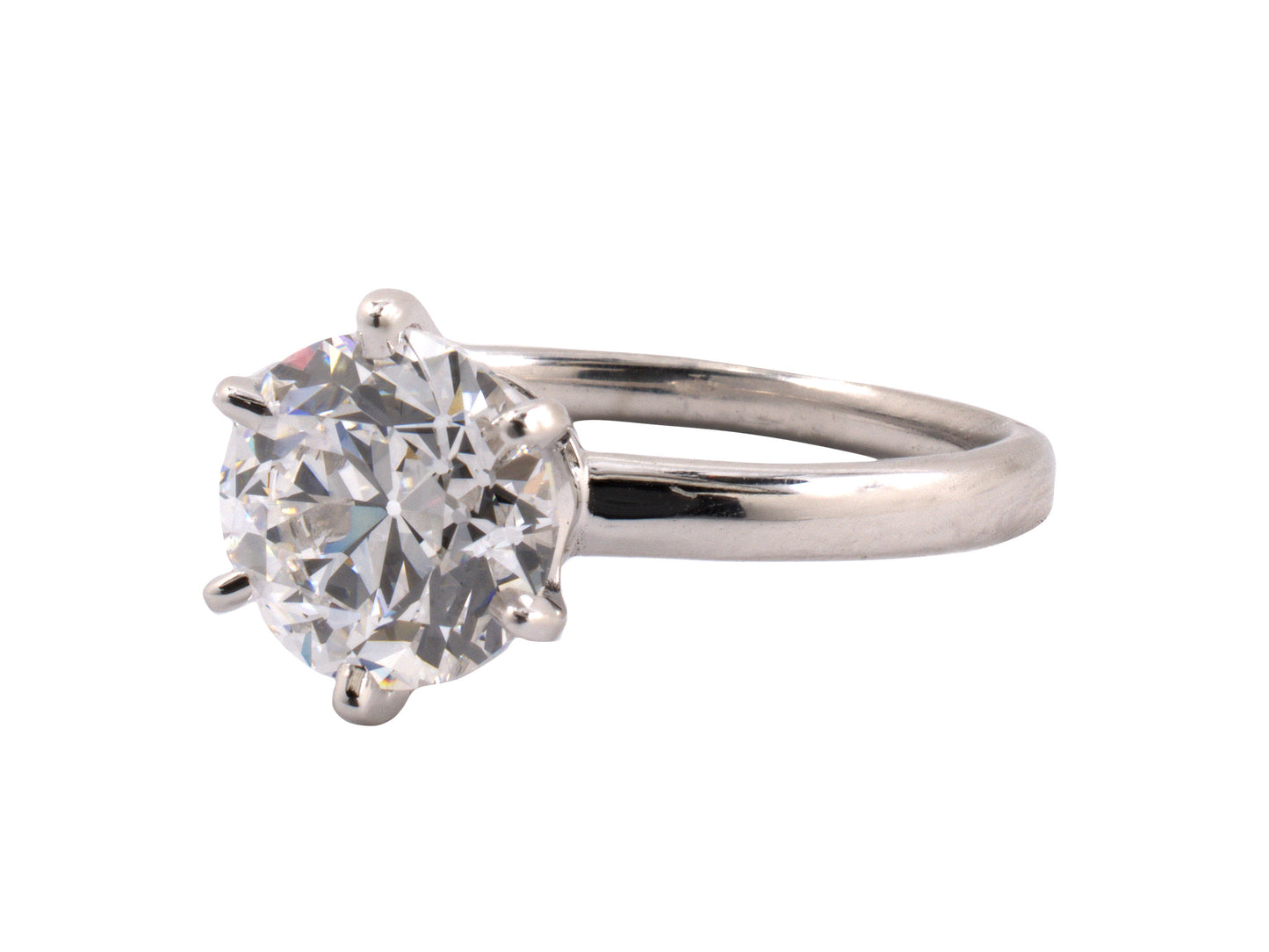 92371 - Art Deco Tiffany Platinum GIA Diamond Engagement Ring
