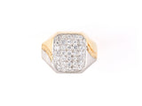 92563 - Gold Diamond Cluster Gents Ring