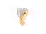 92563 - Gold Diamond Cluster Gents Ring