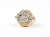 92636 - Gold Diamond Cluster Octagonal Ring