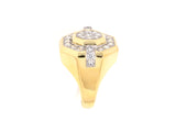 92636 - Gold Diamond Cluster Octagonal Ring