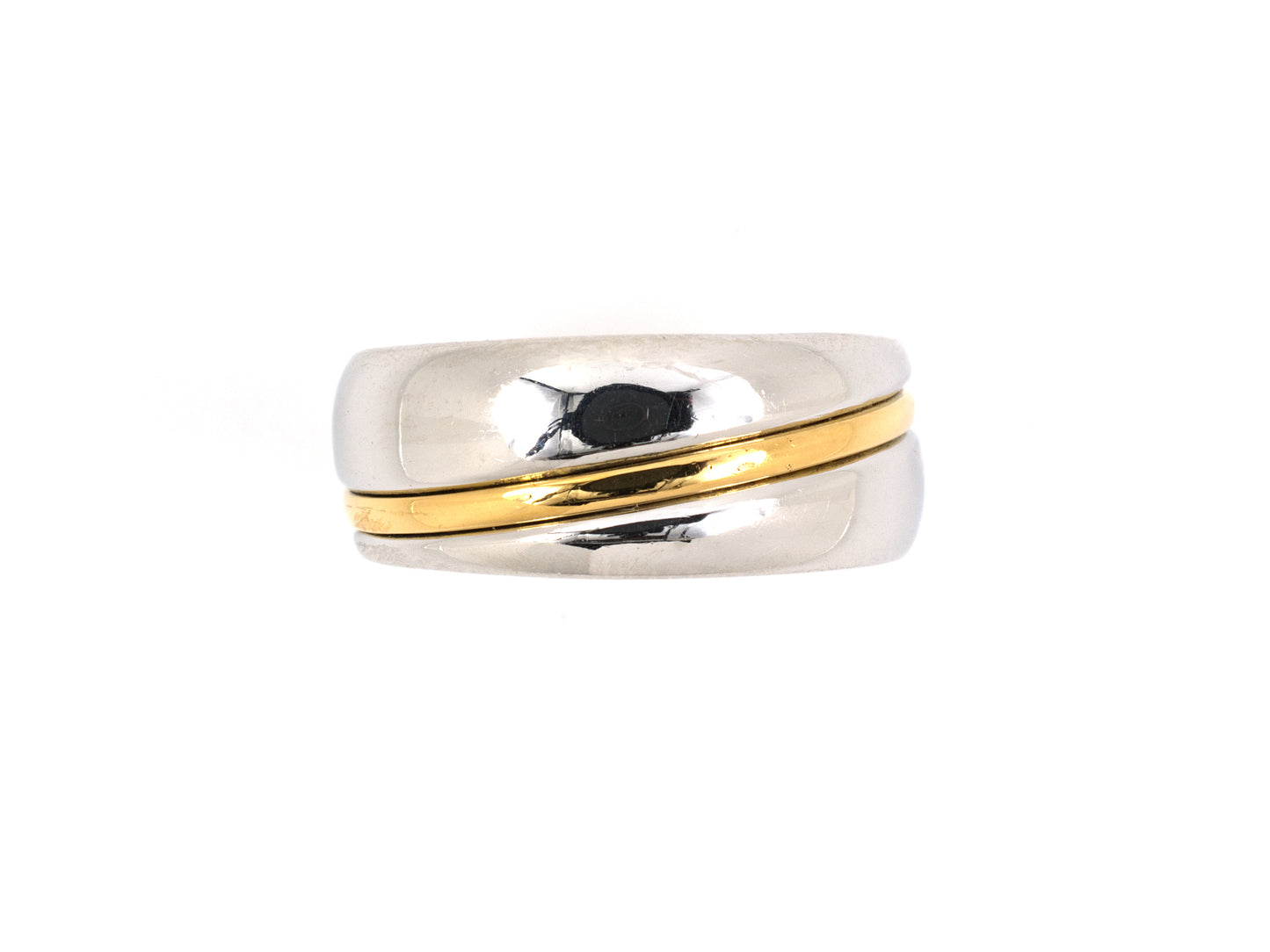 92722 - SOLD - M.bondanza Gold Platinum Twist Wedding Band