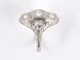 92775 - Art Deco Gold Diamond Dinner Ring