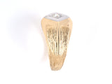 93174 - Retro Gold Palladium Diamond Gents Ring
