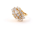 93175 - Gold Diamond Tiered Twist Ring