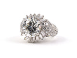 93202 - Circa 1960 Webb Platinum GIA Diamond Cocktail Ring