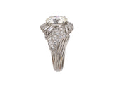 93202 - Circa 1960 Webb Platinum GIA Diamond Cocktail Ring