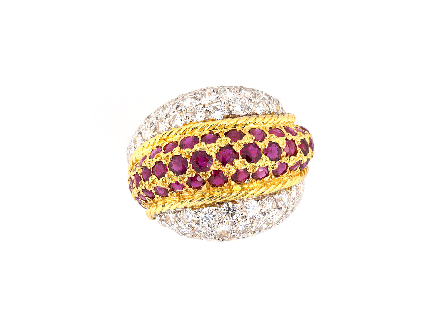 93246 - Gold Ruby Diamond Ring