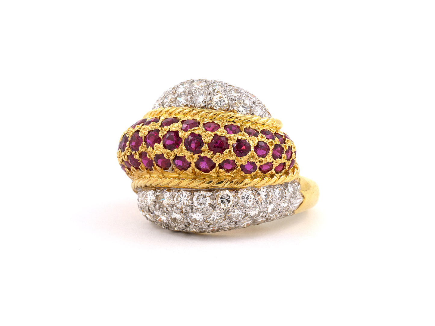 93246 - Gold Ruby Diamond Ring