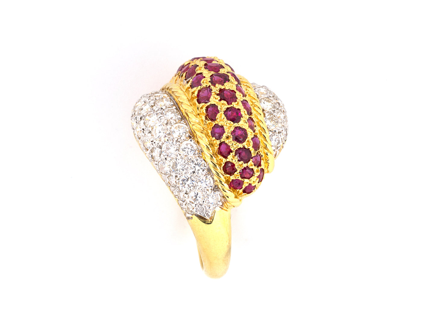 93246 - Gold Ruby Diamond Ring