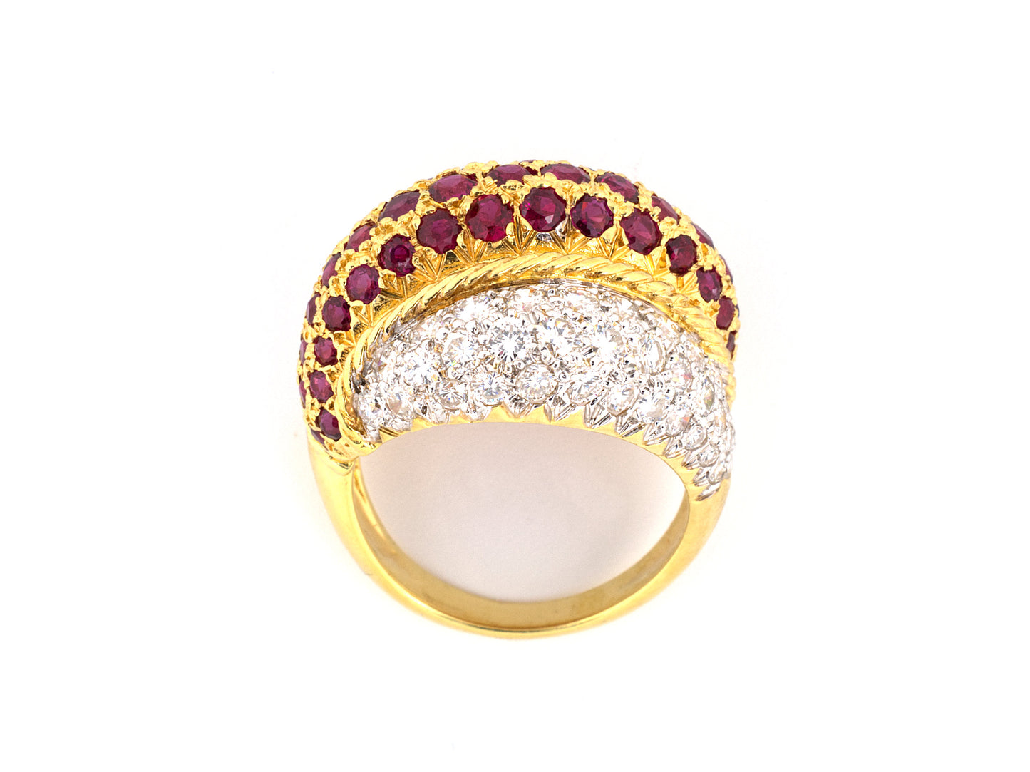 93246 - Gold Ruby Diamond Ring