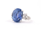 93331 - Circa 1950S Platinum AGL Sapphire Diamond Ring