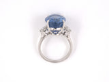 93331 - Circa 1950S Platinum AGL Sapphire Diamond Ring