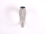 93339 - Platinum Sapphire Diamond Wedding Ring