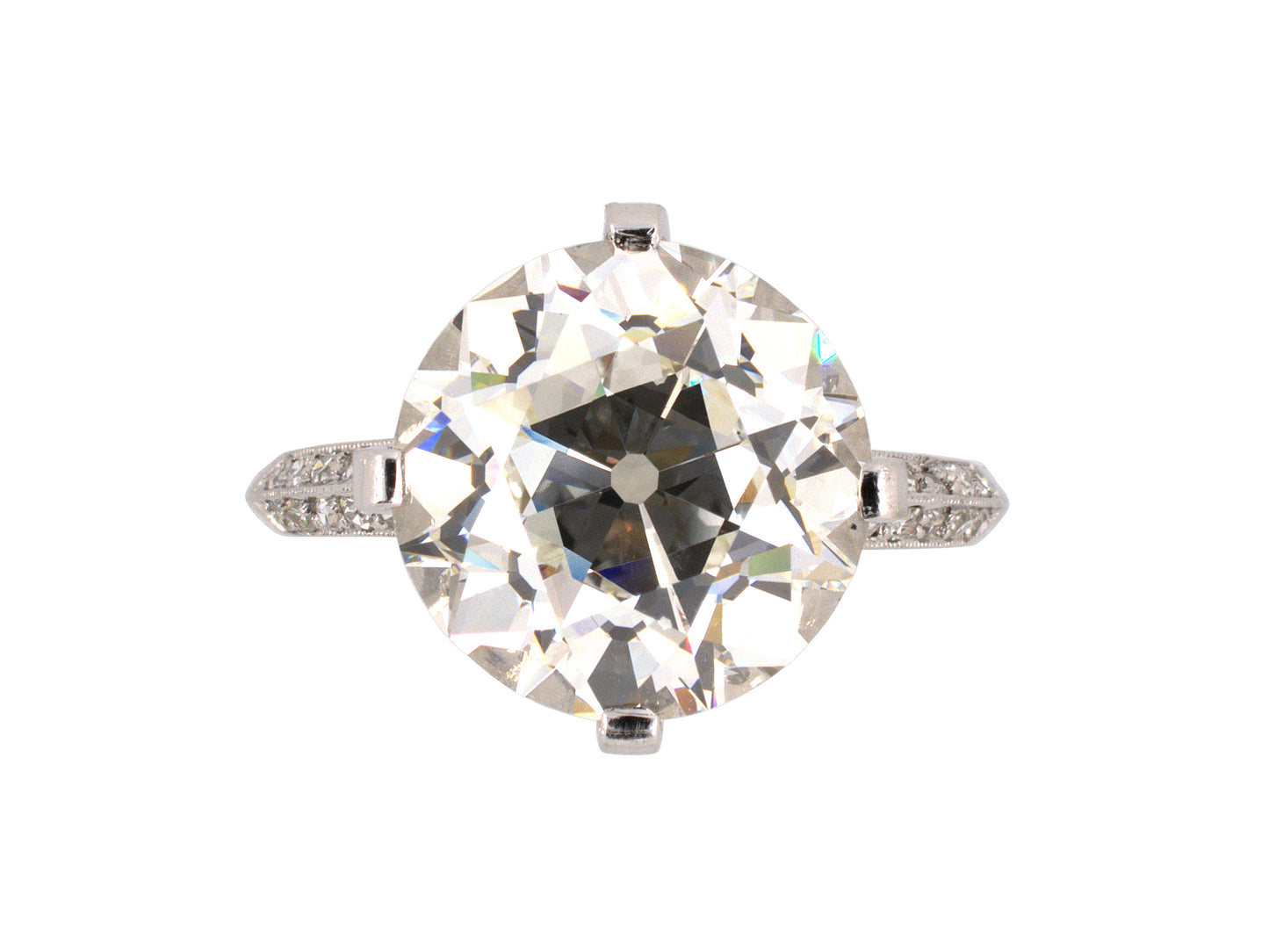 93363 - Dreicer & Co Edwardian Platinum GIA Diamond Engagement Ring