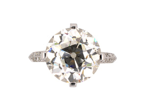 93363 - Dreicer & Co Edwardian Platinum GIA Diamond Engagement Ring