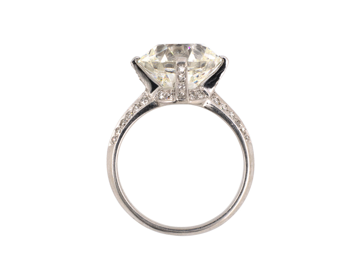 93363 - Dreicer & Co Edwardian Platinum GIA Diamond Engagement Ring