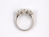 93693 - SOLD - Platinum GIA Diamond Filigree 3 Stone Ring