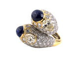93824 - Circa 1965 Webb Platinum Gold AGLCeylon Burma Sapphire Diamond Ring