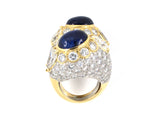 93824 - Circa 1965 Webb Platinum Gold AGLCeylon Burma Sapphire Diamond Ring