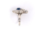 94349 - Circa 1960 Platinum Sapphire Diamond Dinner Ring