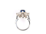 94349 - Circa 1960 Platinum Sapphire Diamond Dinner Ring