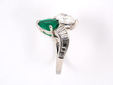 94674 - Platinum Emerald Colombian Twist Ring