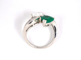 94674 - Platinum Emerald Colombian Twist Ring