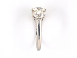 95047 - Platinum GIA Diamond Filigree 3-Stone Ring