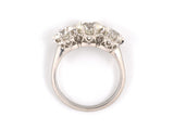 95047 - Platinum GIA Diamond Filigree 3-Stone Ring