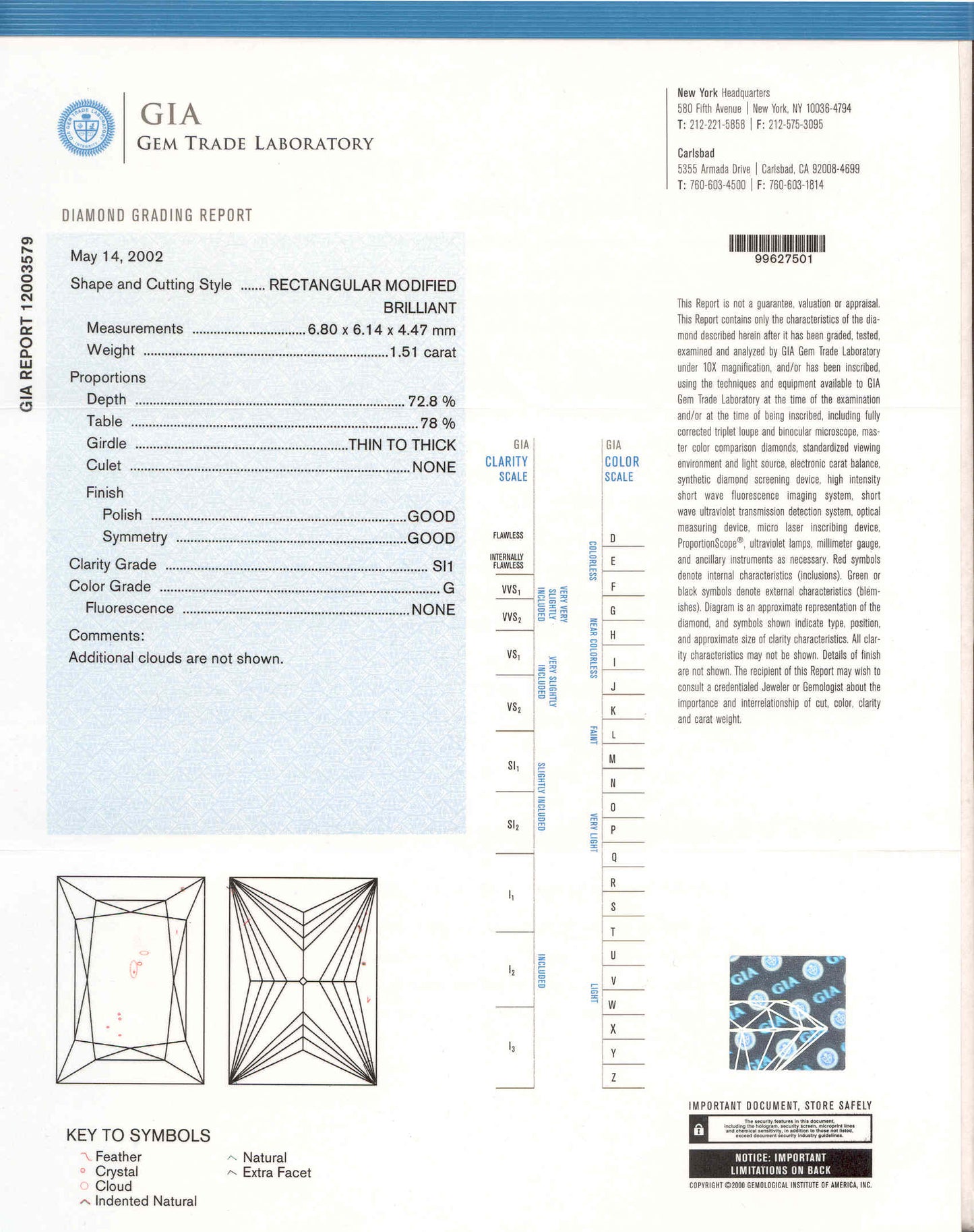 95072 - Cerro Platinum GIA Princess Cut Diamond 3-stone Engagement Ring