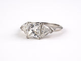 95072 - Cerro Platinum GIA Princess Cut Diamond 3-stone Engagement Ring