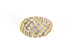 95105 - Circa 1980s Kurt Gaum Gold Diamond Diagonal Weave  Ring