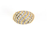 95105 - Circa 1980s Kurt Gaum Gold Diamond Diagonal Weave  Ring