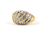 95105 - Circa 1980s Kurt Gaum Gold Diamond Diagonal Weave  Ring