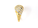 95105 - Circa 1980s Kurt Gaum Gold Diamond Diagonal Weave  Ring