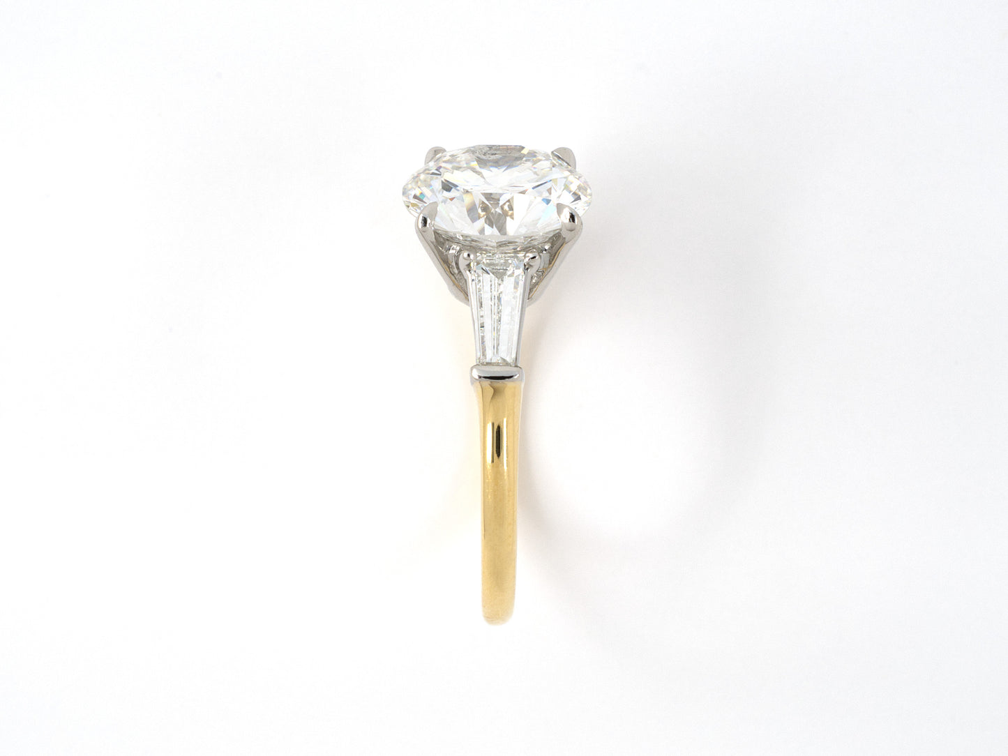 95578 - Platinum Gold GIA Diamond Tapered Baguette Engagement Ring