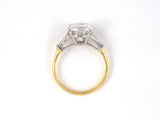 95578 - Platinum Gold GIA Diamond Tapered Baguette Engagement Ring